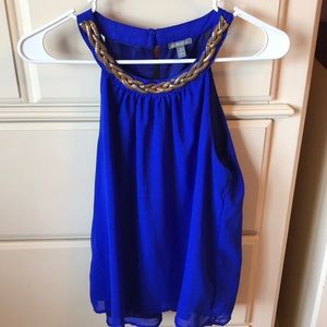 Blue blouse tank top